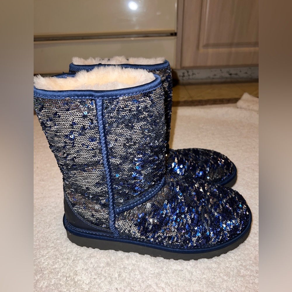 Blue sequin Uggs